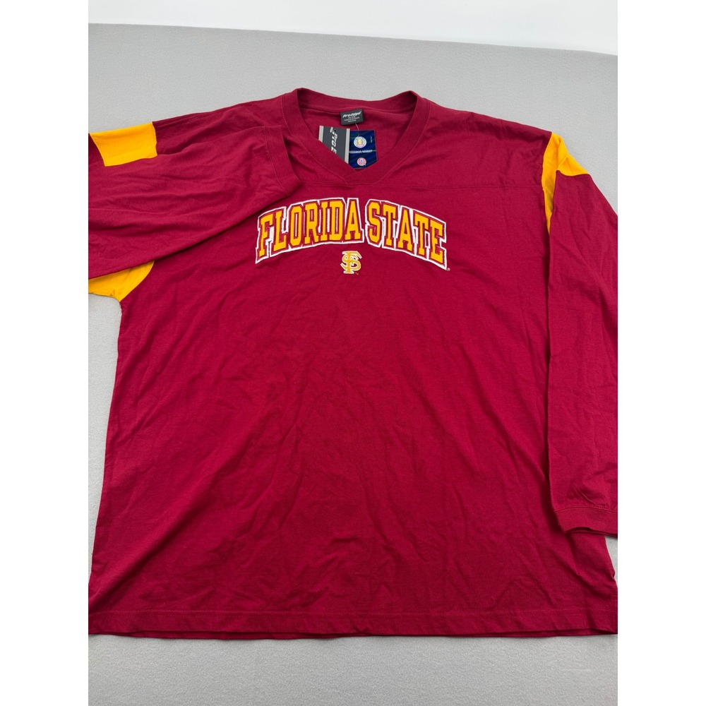 NWT Vintage Florida State Seminoles Long Sleeve Jersey Shirt Men 3XL Garnet/Gold - Picture 2 of 9